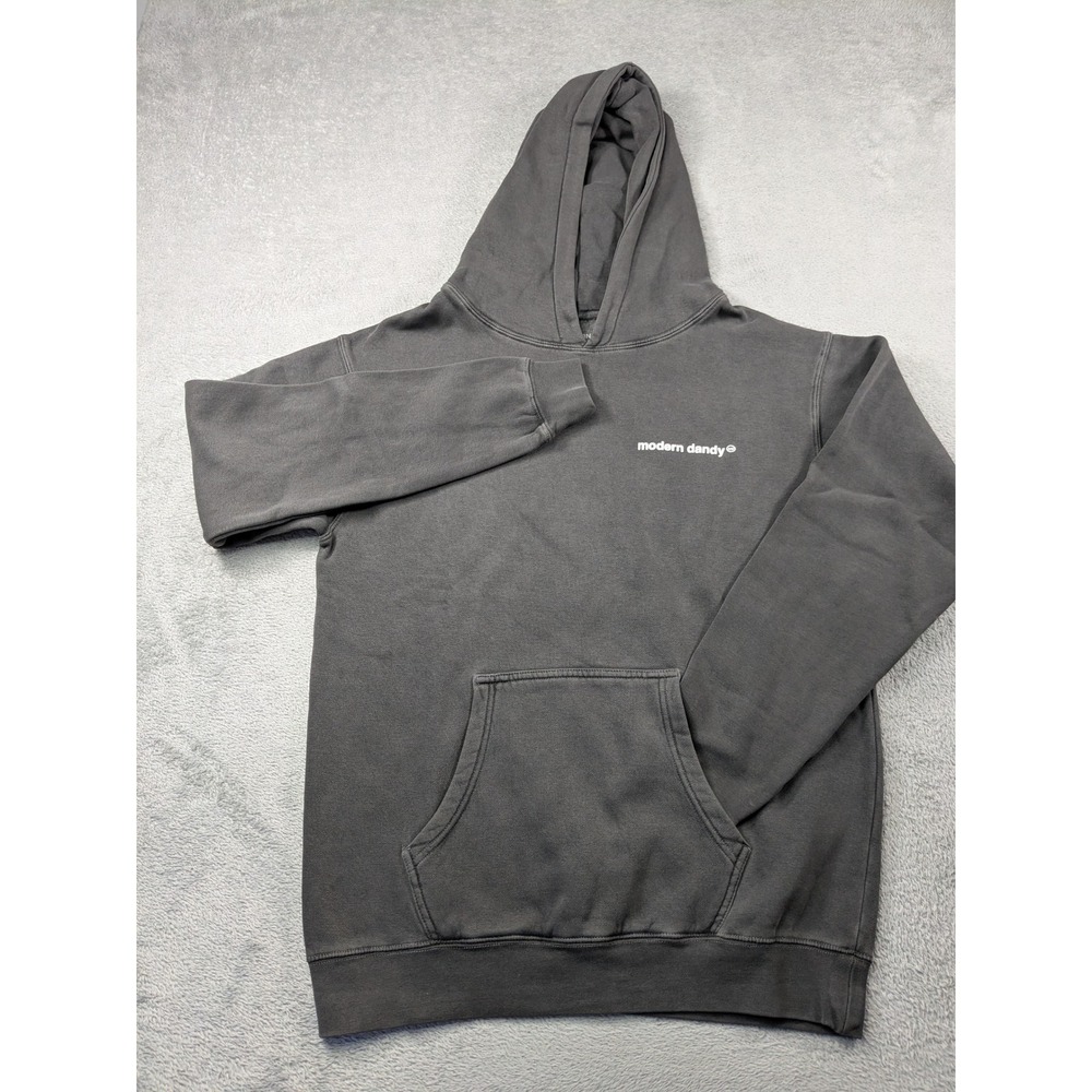 Nwt Modern Dandy Charcoal Gray Hoodie Pullover Sweatshirt Men's Size S View 2